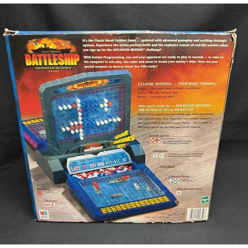 Electronic Battleship Advanced Mission 2000 Milton Bradley Complete Working